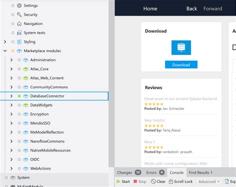 mendix marketplace|Database Connector .